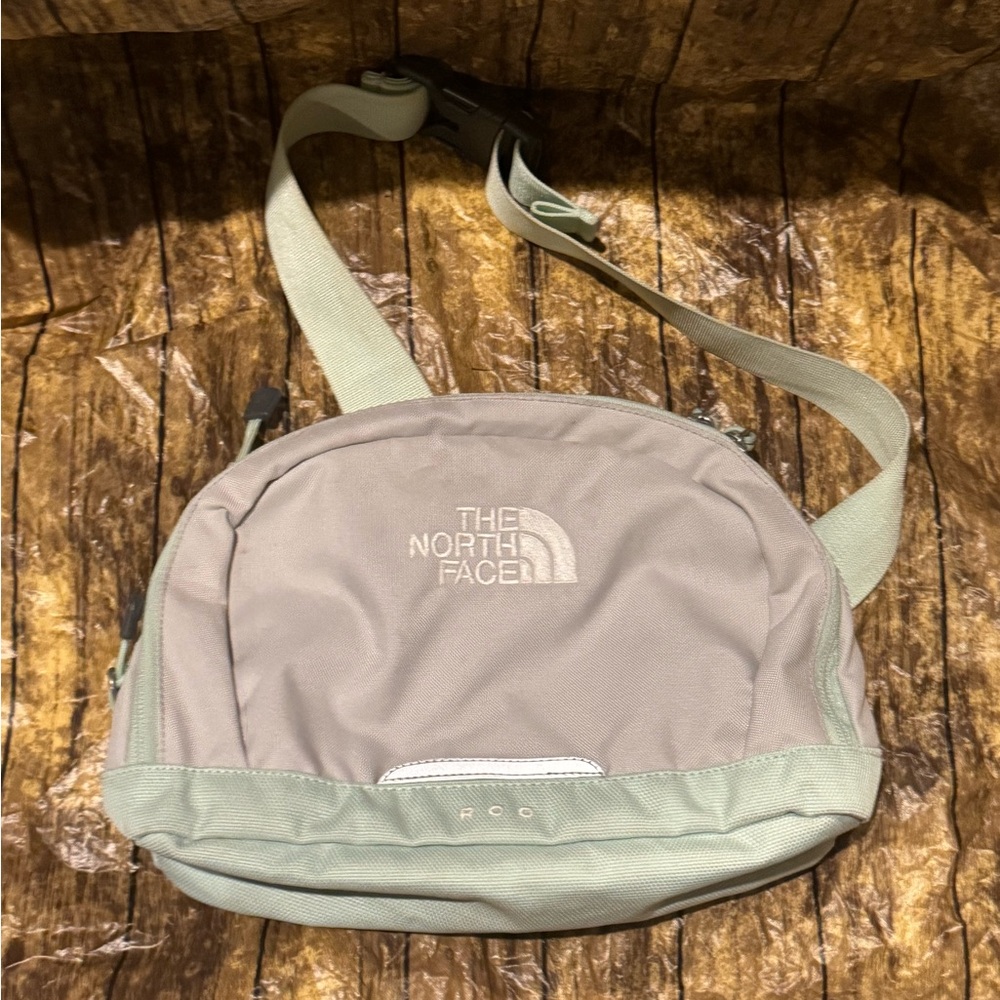 The North Face Gray and Mint Green Roo Fanny Pack